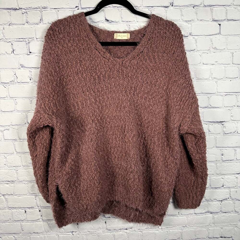 Altar'd State Mauve Pink Textured Pullover Sweater Women's Size M/L